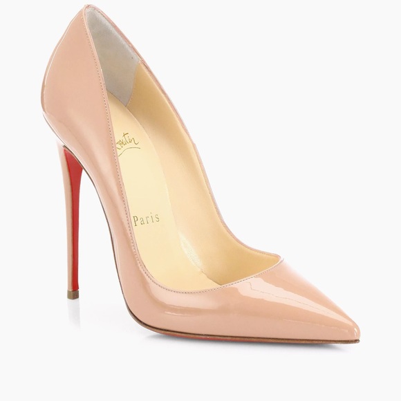 Christian Louboutin pigalle follies 100 patent nude pumps in size 37 - Picture 2 of 9